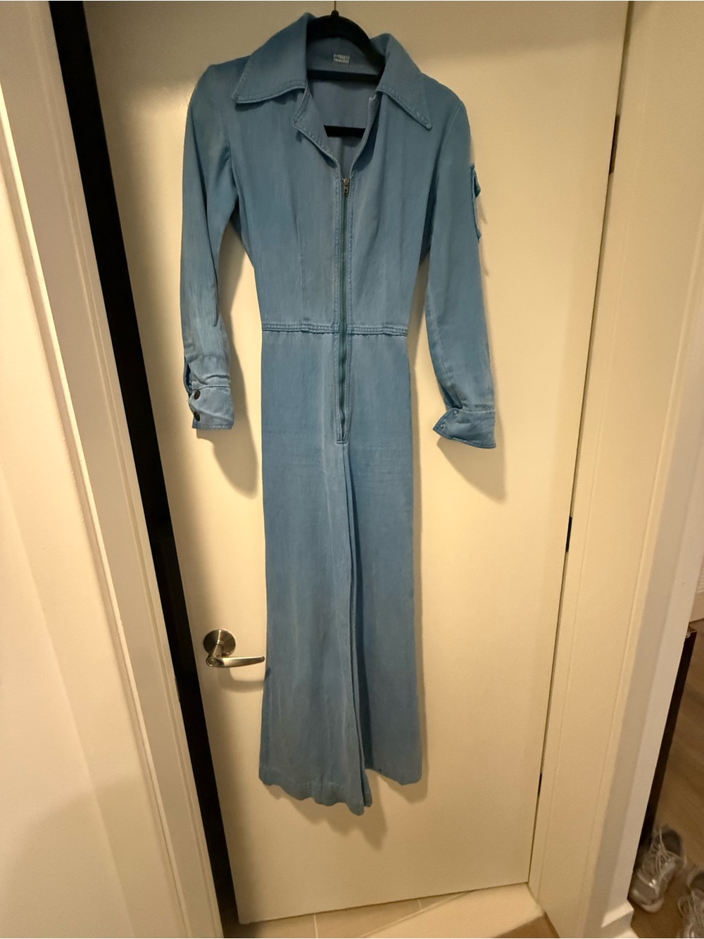 70s denim jumpsuit - vintage collectors item